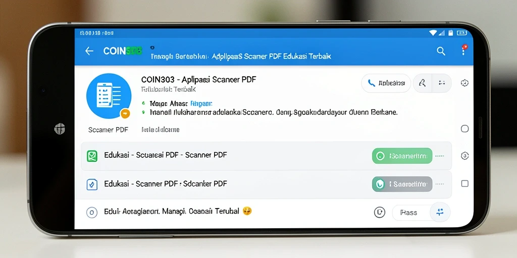 Tampilan antarmuka COIN303 saat melakukan pemindaian dokumen PDF.