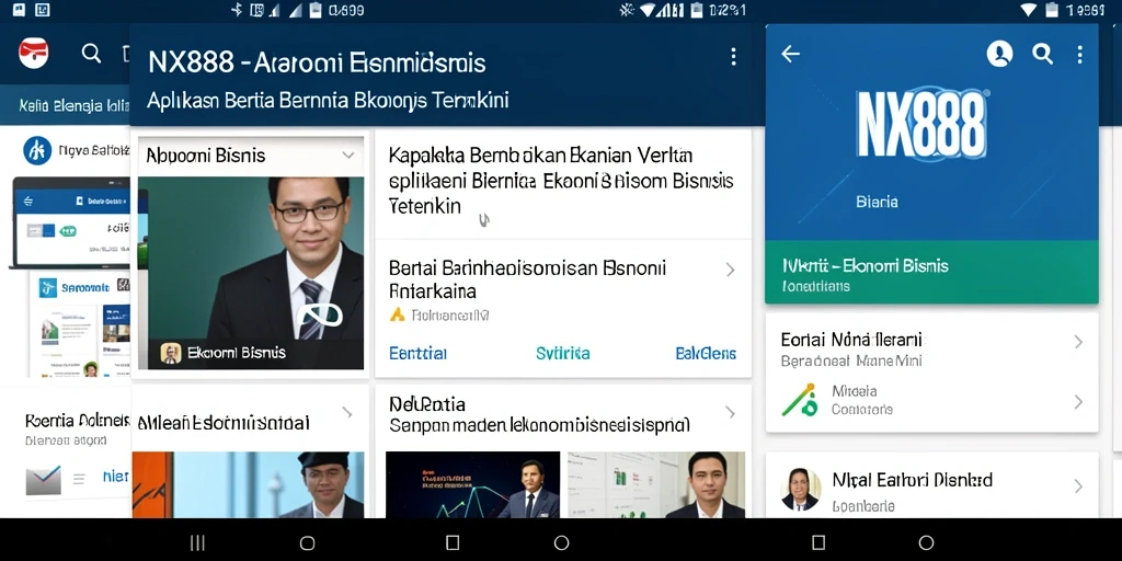Tampilan antarmuka NX888 yang modern dan informatif untuk berita ekonomi.