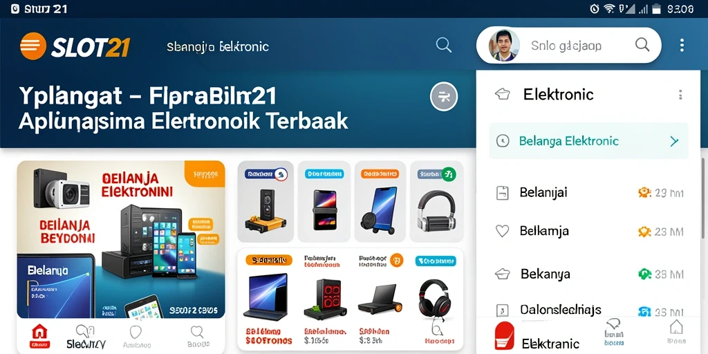 Tampilan antarmuka aplikasi SLOT21 yang modern dan fungsional.