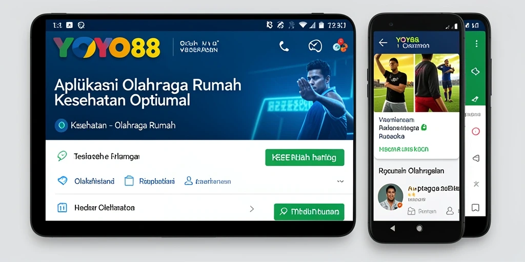 Antarmuka aplikasi YOYO88 menampilkan berbagai pilihan latihan Olahraga Rumah.