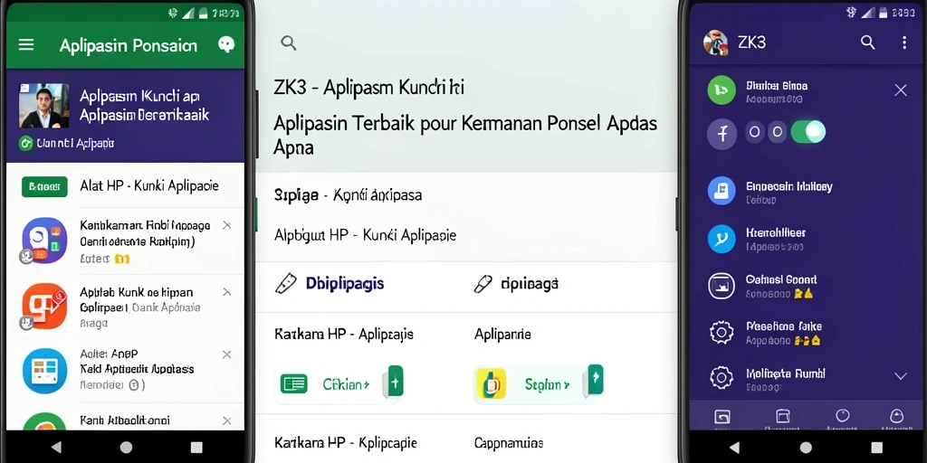 Antarmuka aplikasi ZK3 yang modern dan intuitif.